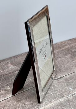 Beltrami Silver Plated Hexagonal Patterned Photo Frame, 3 of 3