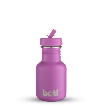 350ml Magenta Tough Stainless Steel Lightweight Bottle, 3 of 3