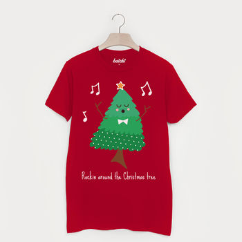 Rockin Around The Christmas Tree Unisex T Shirt, 4 of 4