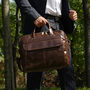 Vintage Look Leather Briefcase, thumbnail 8 of 12