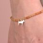 Jack Russell Silhouette Crystal Bracelet Personalised, thumbnail 1 of 5