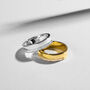 Single Crystal Band Ring 18 K Gold Plated Solid Silver, thumbnail 2 of 5