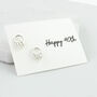 Sterling Silver 40th Birthday Circle Earrings, thumbnail 4 of 12