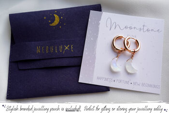 Rainbow Moonstone Hoop Earrings, 11 of 12