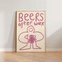 Beers After Work Doodle Kitchen Wall Art Print, thumbnail 6 of 11