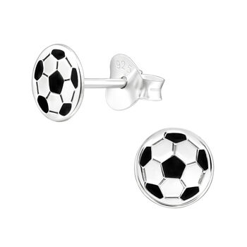 Football Sterling Silver Earrings, 3 of 5
