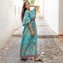 'Aspen' Turquoise Paisley Batwing Dress, thumbnail 1 of 4