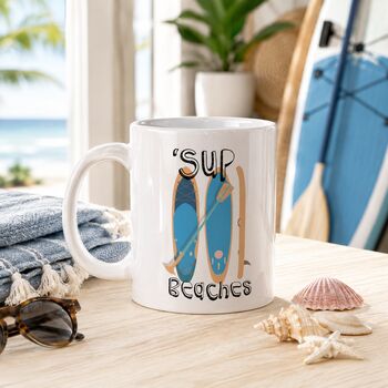 Sup Beaches Paddleboard Mug Gift, 2 of 6