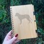 Personalised Chesapeake Bay Retriever Dog Silhouette Engraved Notebook, thumbnail 1 of 2