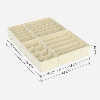 Set Of Eight Drawer Inserts Organisers Dividers, 10 of 11