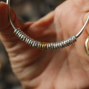 Silver Milestone Cuff Bangle, 5 of 6