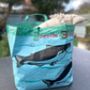 Recycled Storage Bag, Green And Blue Fish, Medium, thumbnail 1 of 5