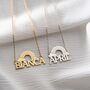 'Hope And Joy' Personalised Rainbow Name Necklace, thumbnail 4 of 9