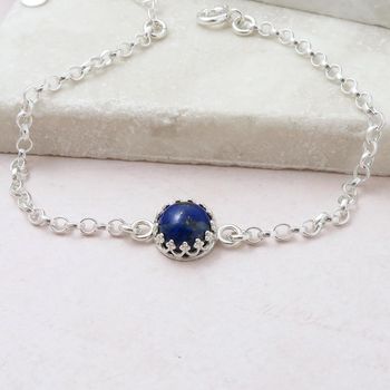 Lapis Lazuli Bracelet Sterling Silver By Wished For ...