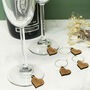 Personalised Five Party Heart Wine Glass Charms, thumbnail 8 of 12