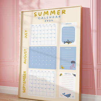 Pastel Summer Holiday Calendar 2024, Summer Bucket List, 7 of 10