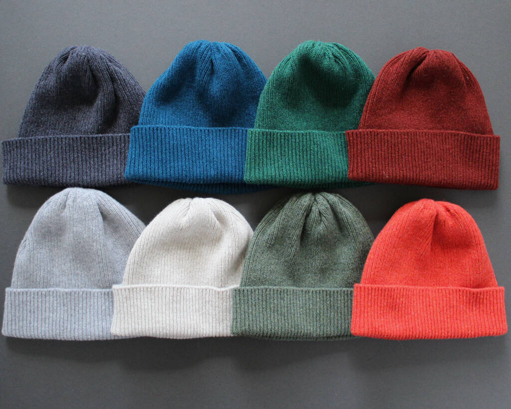 Lambswool Rib Beanie Hat In Eight Colours By Sally Nencini ...