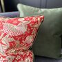 Indian Red Strawberry Thief Morris 18' Cushion Cover, thumbnail 4 of 5