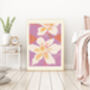 Pink Abstract Flower Art Print, thumbnail 3 of 3