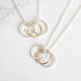 30th Birthday Triple Circle Necklace, thumbnail 3 of 10