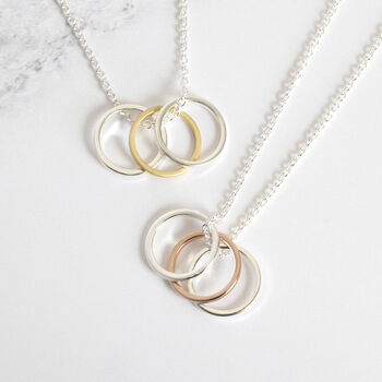 30th Birthday Triple Circle Necklace, 3 of 10
