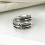 Sterling Silver Angelic Feather Ring, thumbnail 5 of 7