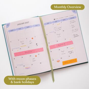 2027 Diary | A5 Hardcover Week To View | Sage Stripe, 7 of 10