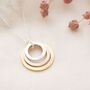 Sterling Silver Triple Eternal Ring Pendant Personalised Necklace, thumbnail 5 of 11