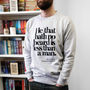'He That Hath No Beard' Men's Sweatshirt, thumbnail 1 of 2