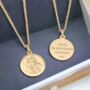 Personalised St Christopher Necklace In 18ct Gold Plate, thumbnail 4 of 11
