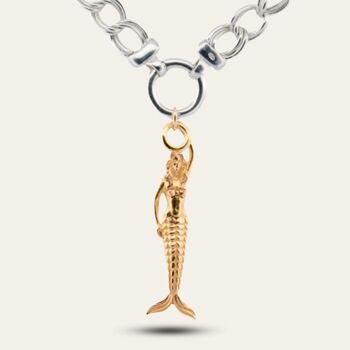 Maxi Mermaid Mixed Metals Necklace Zennor, 2 of 3