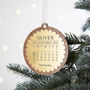 Baby's First Christmas Calendar Christmas Bauble, thumbnail 1 of 4