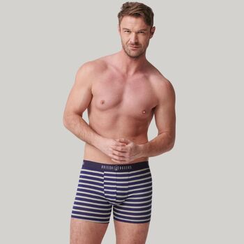Multipack Four Pairs Of Men's Bamboo Trunks In Hoopla, 2 of 7