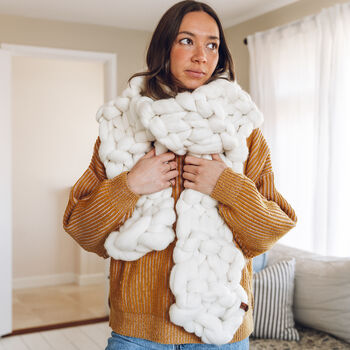 Classic Jumbo Knitted Long Scarf, 8 of 11