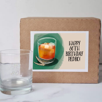 80th Birthday Whisky Glass, 6 of 7