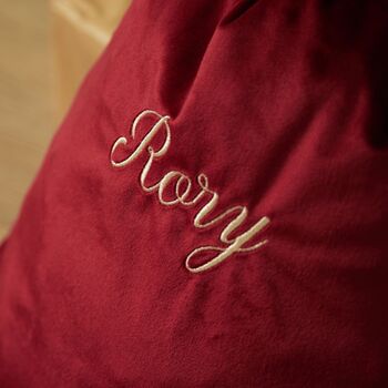 Personalised Medium Script Velvet Gift Bag, 3 of 4