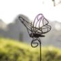 Lace Butterfly On Rod Recycled Metal Garden Sculpture, thumbnail 1 of 2