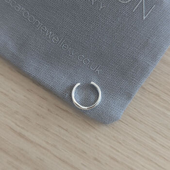 Sterling Silver Cross Over Earring Cuff, 2 of 5