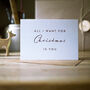 Rose Gold Foiled 'All I Want For Christmas…' Card, thumbnail 1 of 3