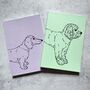 Custom Dog Breed Wrap Around Notebook, thumbnail 1 of 5