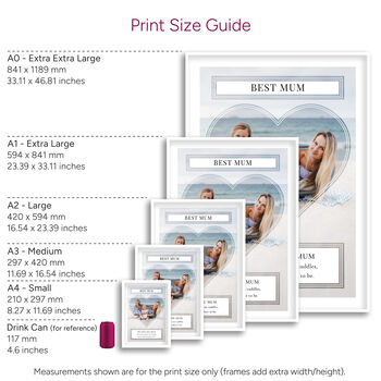 Best Mum Personalised Photo Print Wall Art Gift For Mum, 5 of 5