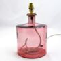 Recycled Glass Bottle Lamp | 32cm | Five Colours, thumbnail 4 of 7