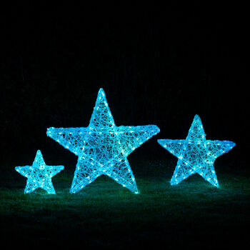 Twinky Smart LED Christmas Outdoor Star Light Trio, 8 of 12