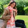 Lobsters Print Scarf In Personalised Gift Box, thumbnail 3 of 4