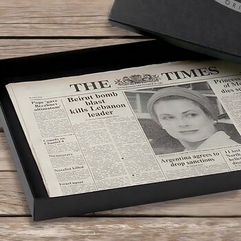 Original Newspaper From Your Date Authentic Gift, 8 of 12