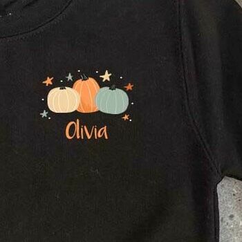 Kids Personalised Pumpkin Sweater, 3 of 3