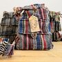 Handmade Bohemian Mini Stripe Backpack, thumbnail 1 of 10