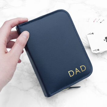 Personalised Leather Double Playing Cards Case, 5 of 12