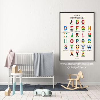 Alphabet Of African Countries + Flags Wall Art Poster, 2 of 6