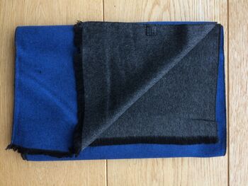 Scarf Blue / Grey Double Sided Soft And Warm, 4 of 5